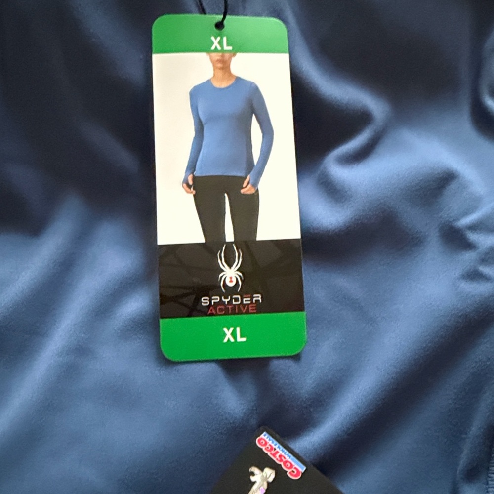 Spyder Blue Performance Long Sleeve Shirt XL